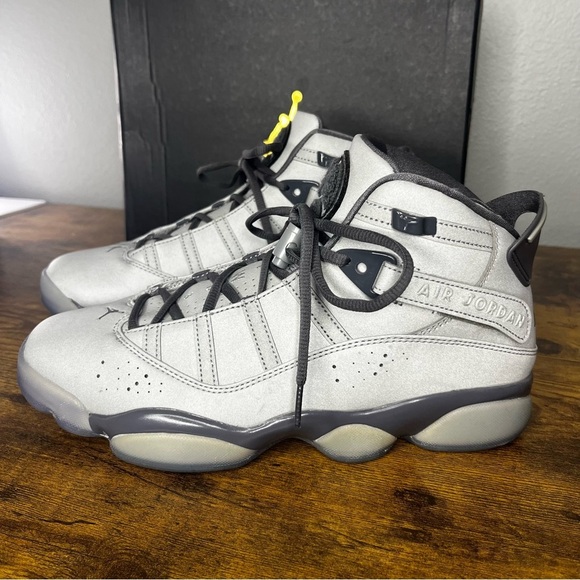 Nike Air Jordan 6 Rings SE Sneakers Men 9.5 Metallic Silver Graphite CW 4641-001 - Picture 1 of 16